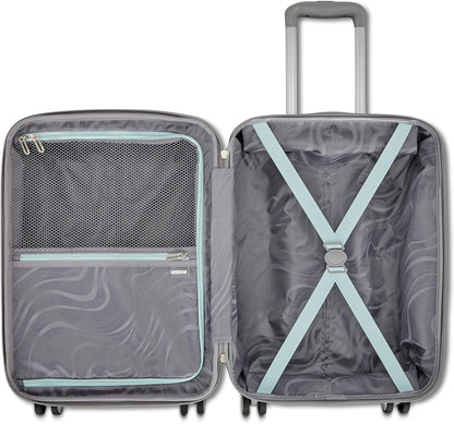 Moonlight Hardside Expandable Luggage with Spinner Wheels, Palm, Carry-On 20-Inch