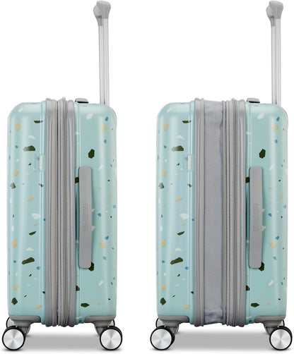Moonlight Hardside Expandable Luggage with Spinner Wheels, Palm, Carry-On 20-Inch