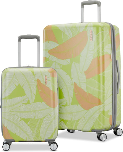 Moonlight Hardside Expandable Luggage with Spinner Wheels, Palm, Carry-On 20-Inch