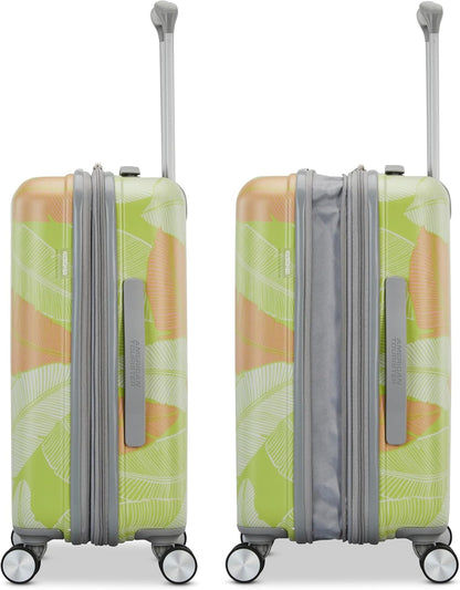 Moonlight Hardside Expandable Luggage with Spinner Wheels, Palm, Carry-On 20-Inch
