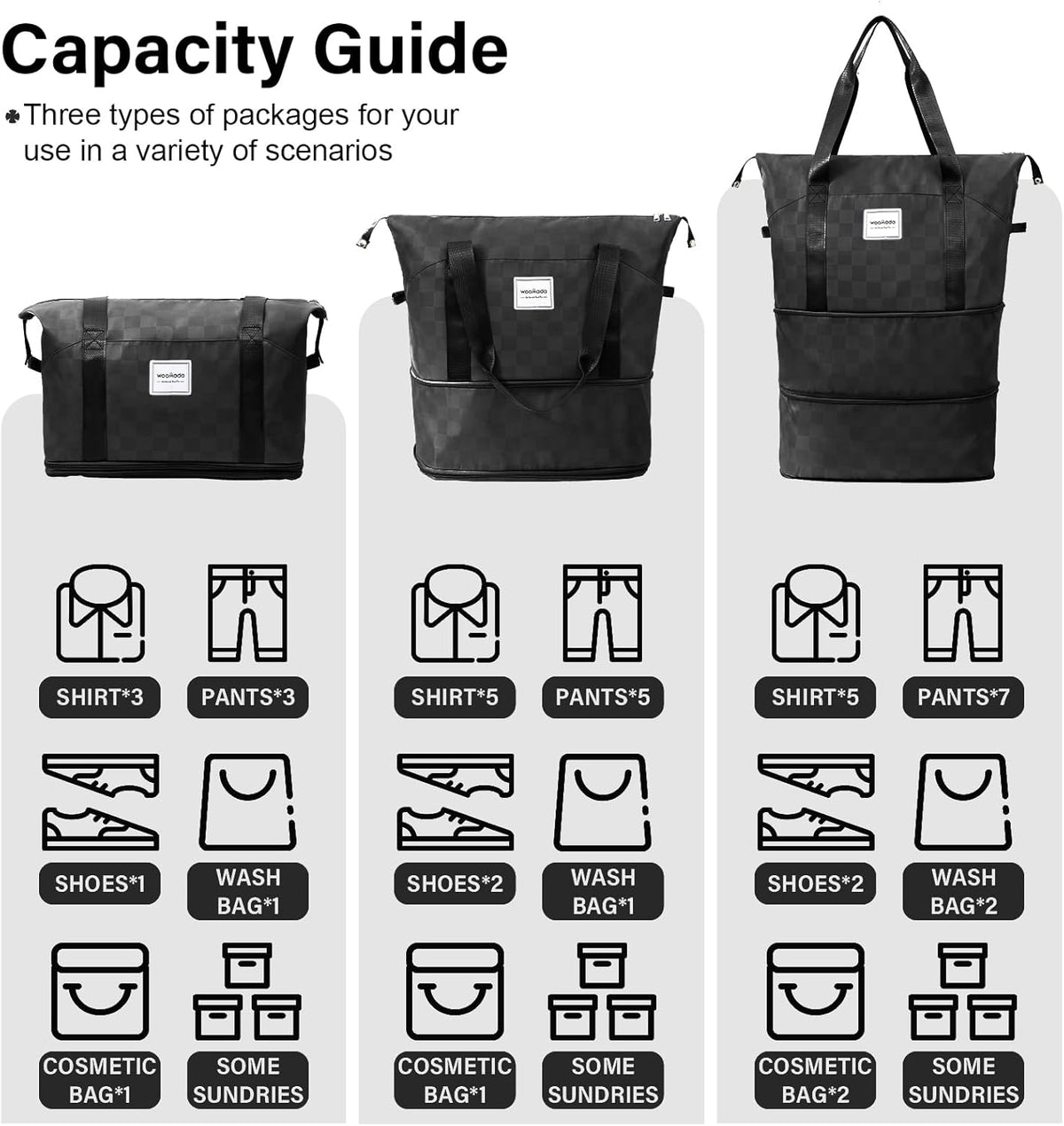 Rolling Duffel Bag With Wheels, Detachable Rolling Carry-On Luggage, Expandable Foldable Large Suitcase for Travel, Business, Camping, Gift for Parents, Spouse(lavender checkerboard)