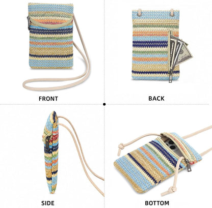 Small Crossbody Women Cell Phone Purse Wallet Bag With Shoulder Strap - Colors B