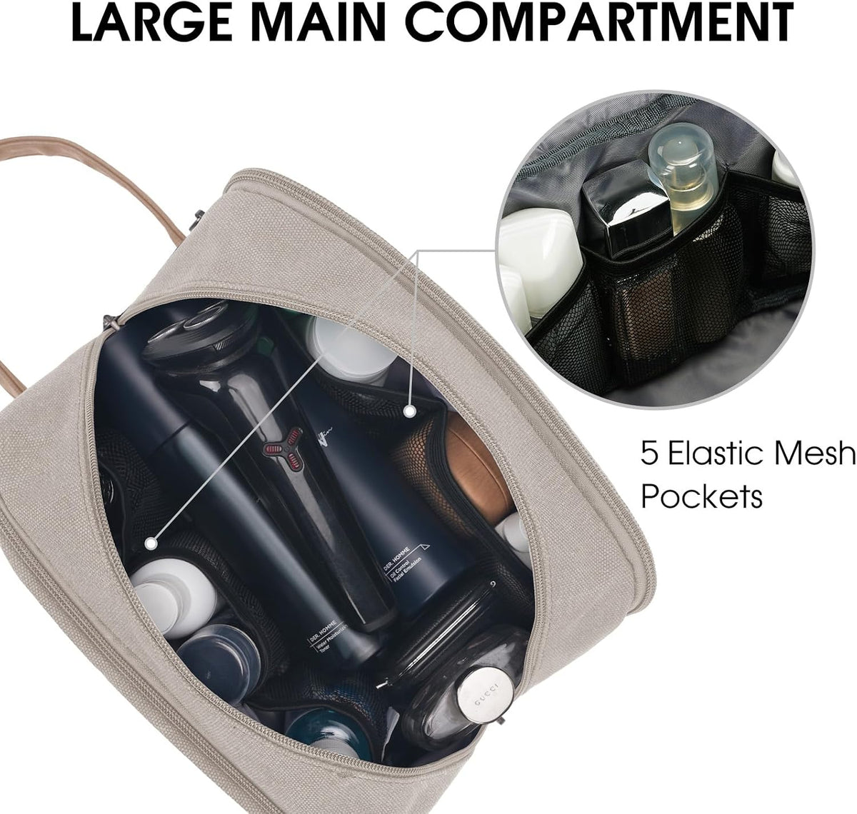 Travel Toiletry Bag for Men Large Toiletries Shaving Bag Water Resistant Hanging Dopp Kit Travel Accessories Bag for Women Men (Green)