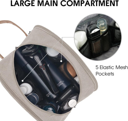 Travel Toiletry Bag for Men Large Toiletries Shaving Bag Water Resistant Hanging Dopp Kit Travel Accessories Bag for Women Men (Green)