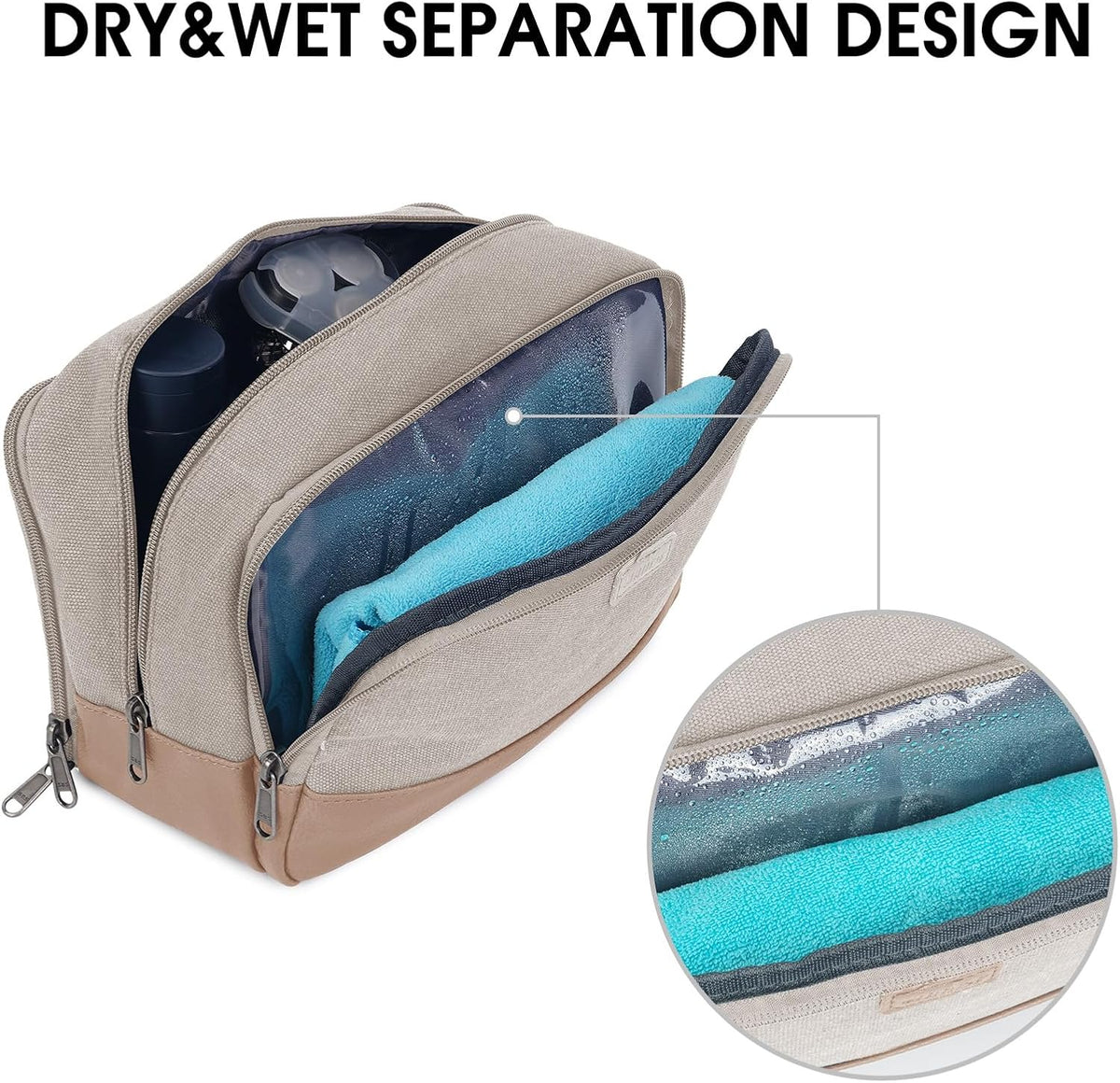 Travel Toiletry Bag for Men Large Toiletries Shaving Bag Water Resistant Hanging Dopp Kit Travel Accessories Bag for Women Men (Green)