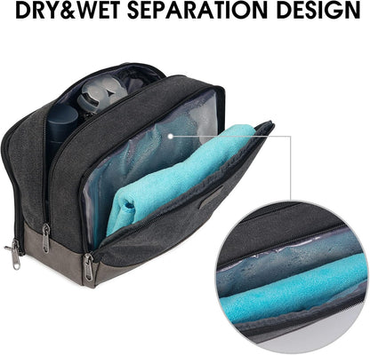 Travel Toiletry Bag for Men Large Toiletries Shaving Bag Water Resistant Hanging Dopp Kit Travel Accessories Bag for Women Men (Green)