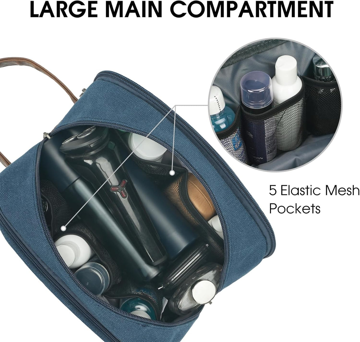 Travel Toiletry Bag for Men Large Toiletries Shaving Bag Water Resistant Hanging Dopp Kit Travel Accessories Bag for Women Men (Green)