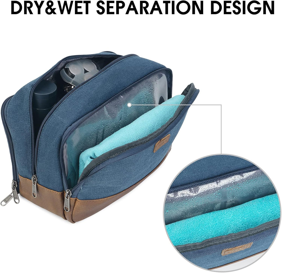 Travel Toiletry Bag for Men Large Toiletries Shaving Bag Water Resistant Hanging Dopp Kit Travel Accessories Bag for Women Men (Green)