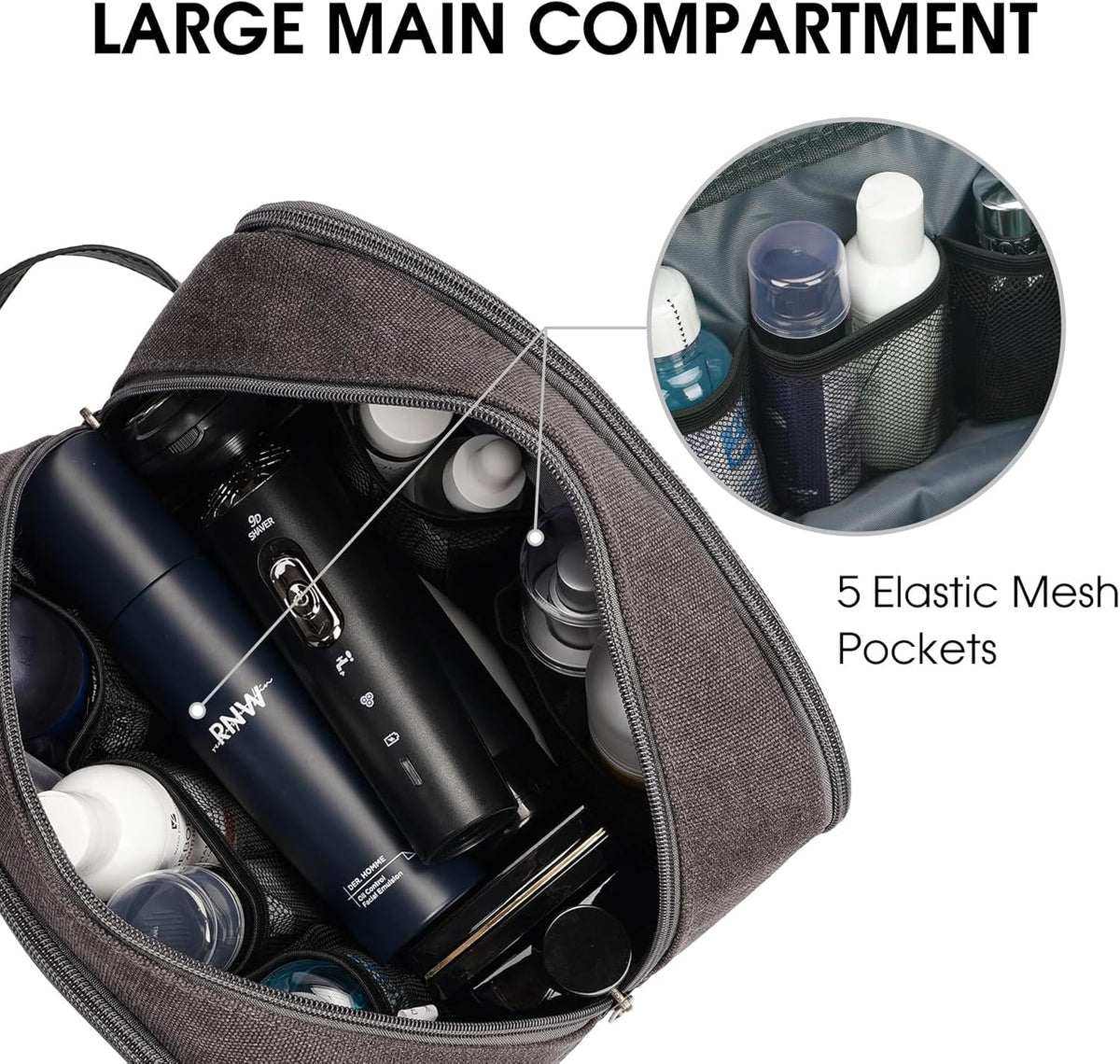 Travel Toiletry Bag for Men Large Toiletries Shaving Bag Water Resistant Hanging Dopp Kit Travel Accessories Bag for Women Men (Green)