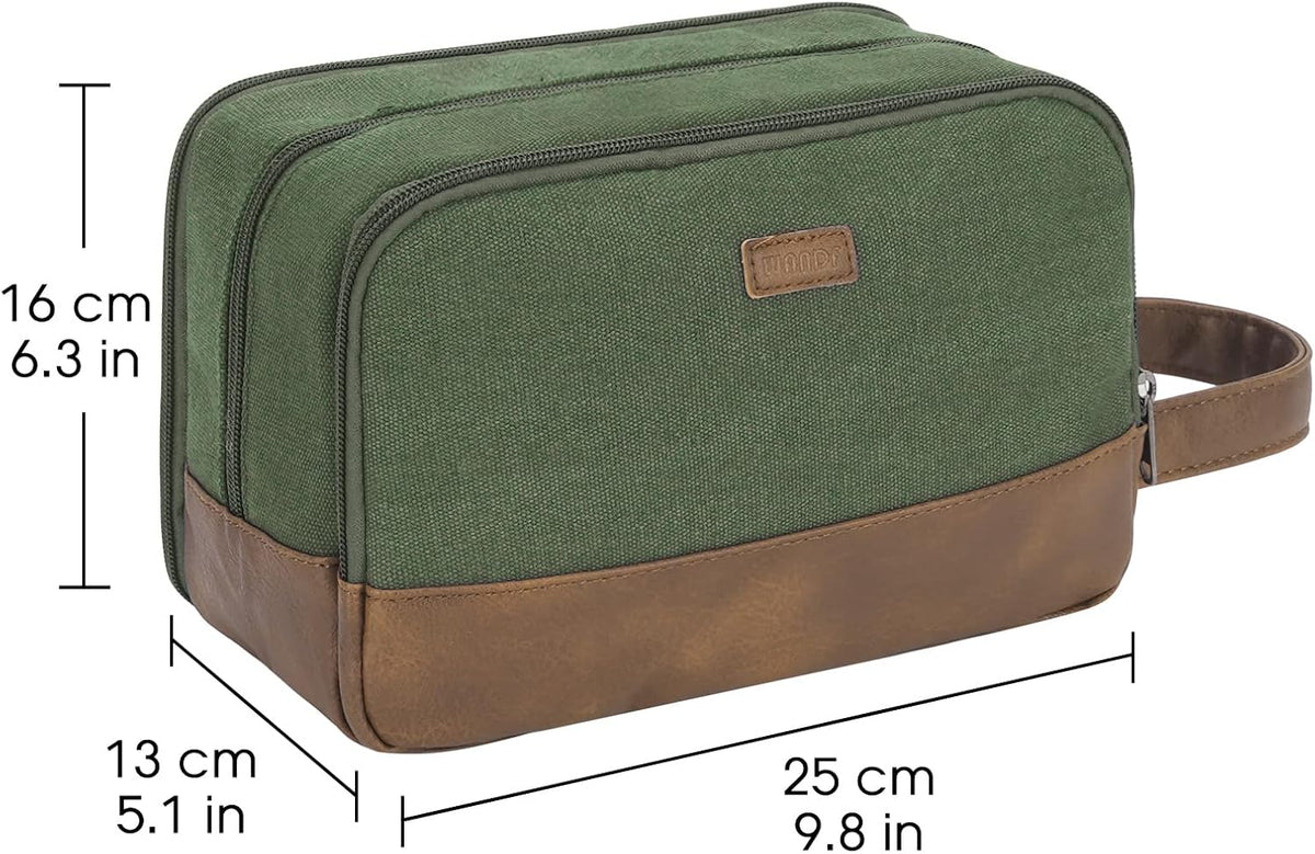 Travel Toiletry Bag for Men Large Toiletries Shaving Bag Water Resistant Hanging Dopp Kit Travel Accessories Bag for Women Men (Green)