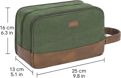 Travel Toiletry Bag for Men Large Toiletries Shaving Bag Water Resistant Hanging Dopp Kit Travel Accessories Bag for Women Men (Green)