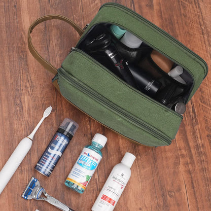 Travel Toiletry Bag for Men Large Toiletries Shaving Bag Water Resistant Hanging Dopp Kit Travel Accessories Bag for Women Men (Green)