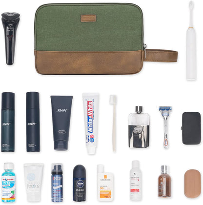 Travel Toiletry Bag for Men Large Toiletries Shaving Bag Water Resistant Hanging Dopp Kit Travel Accessories Bag for Women Men (Green)