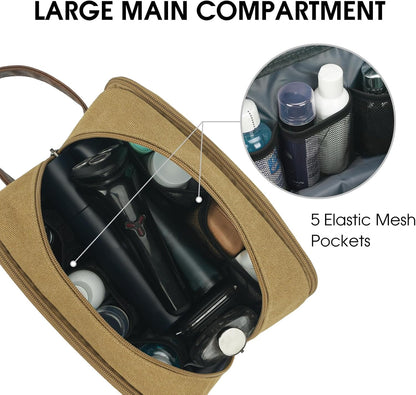 Travel Toiletry Bag for Men Large Toiletries Shaving Bag Water Resistant Hanging Dopp Kit Travel Accessories Bag for Women Men (Green)