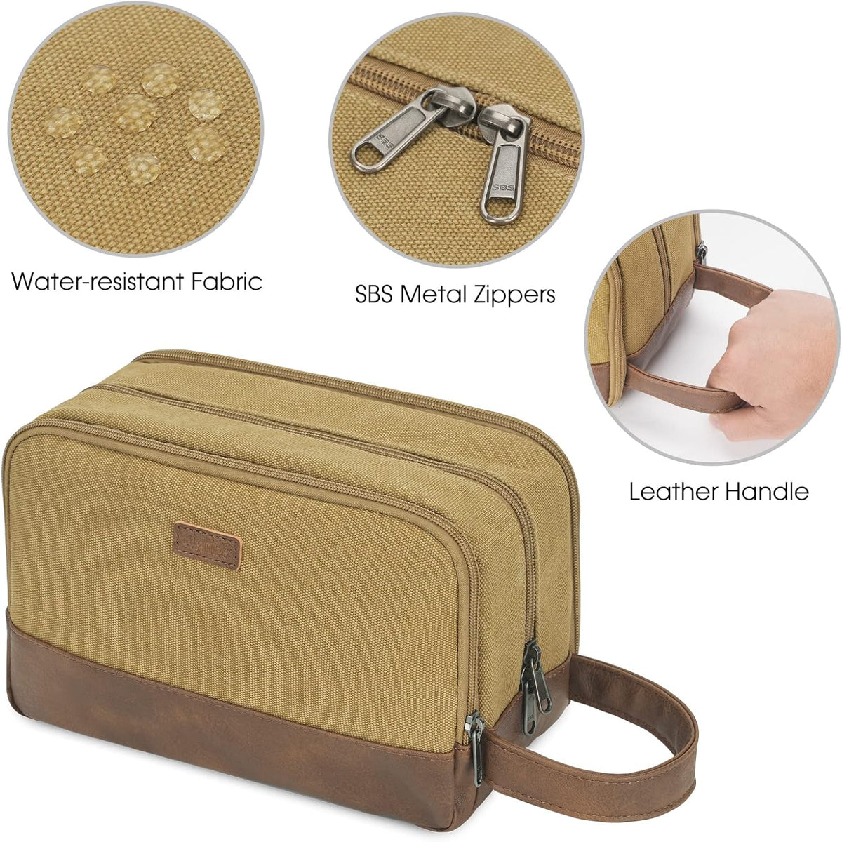 Travel Toiletry Bag for Men Large Toiletries Shaving Bag Water Resistant Hanging Dopp Kit Travel Accessories Bag for Women Men (Green)