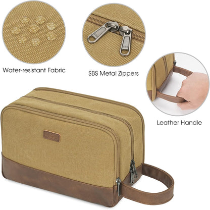 Travel Toiletry Bag for Men Large Toiletries Shaving Bag Water Resistant Hanging Dopp Kit Travel Accessories Bag for Women Men (Green)