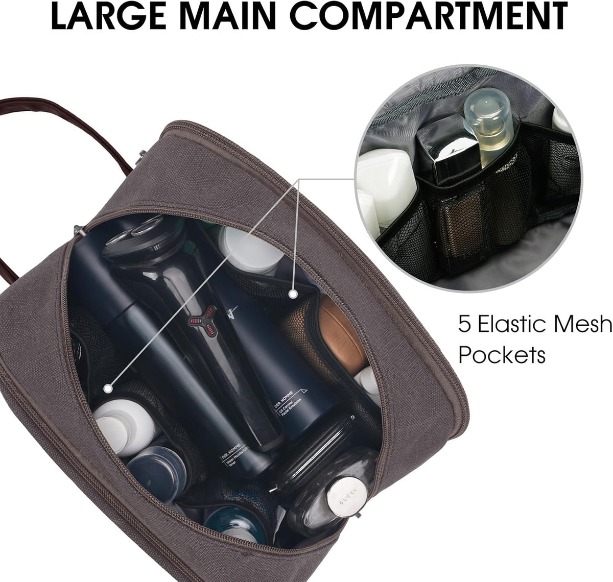 Travel Toiletry Bag for Men Large Toiletries Shaving Bag Water Resistant Hanging Dopp Kit Travel Accessories Bag for Women Men (Green)
