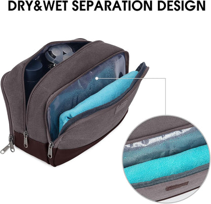Travel Toiletry Bag for Men Large Toiletries Shaving Bag Water Resistant Hanging Dopp Kit Travel Accessories Bag for Women Men (Green)