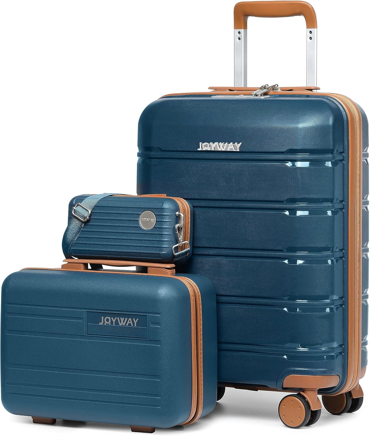20 Inch Carry On Luggage with TSA Lock, Durable Hardshell Suitcase for Travel, Unisex Checked Set for Men and Women Dark Blue