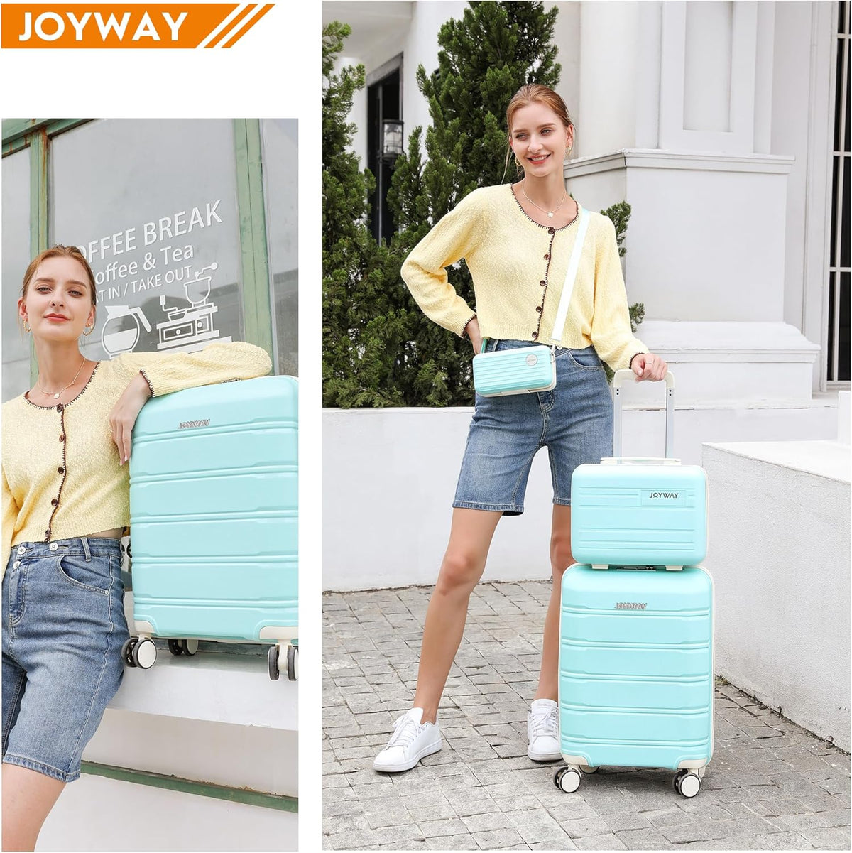 20 Inch Carry On Luggage with TSA Lock, Durable Hardshell Suitcase for Travel, Unisex Checked Set for Men and Women Dark Blue
