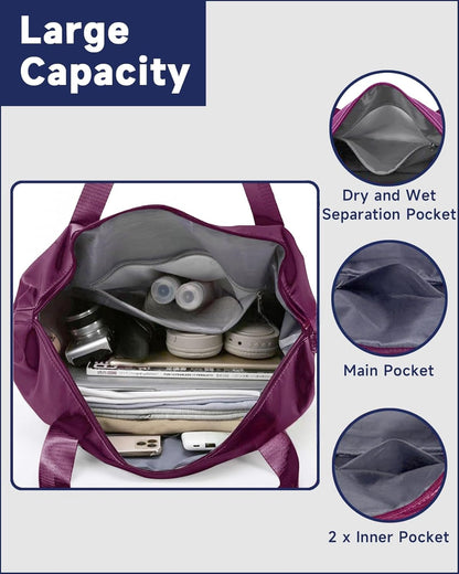 Rolling Duffle Bag with Detachable Wheels and Adjustable Shoulder Strap, Large Expandable Foldable Carry On Luggage Bag with Handle and Suitcase Sleeve, Weekender Bag for Travel Airplane 25L-55L
