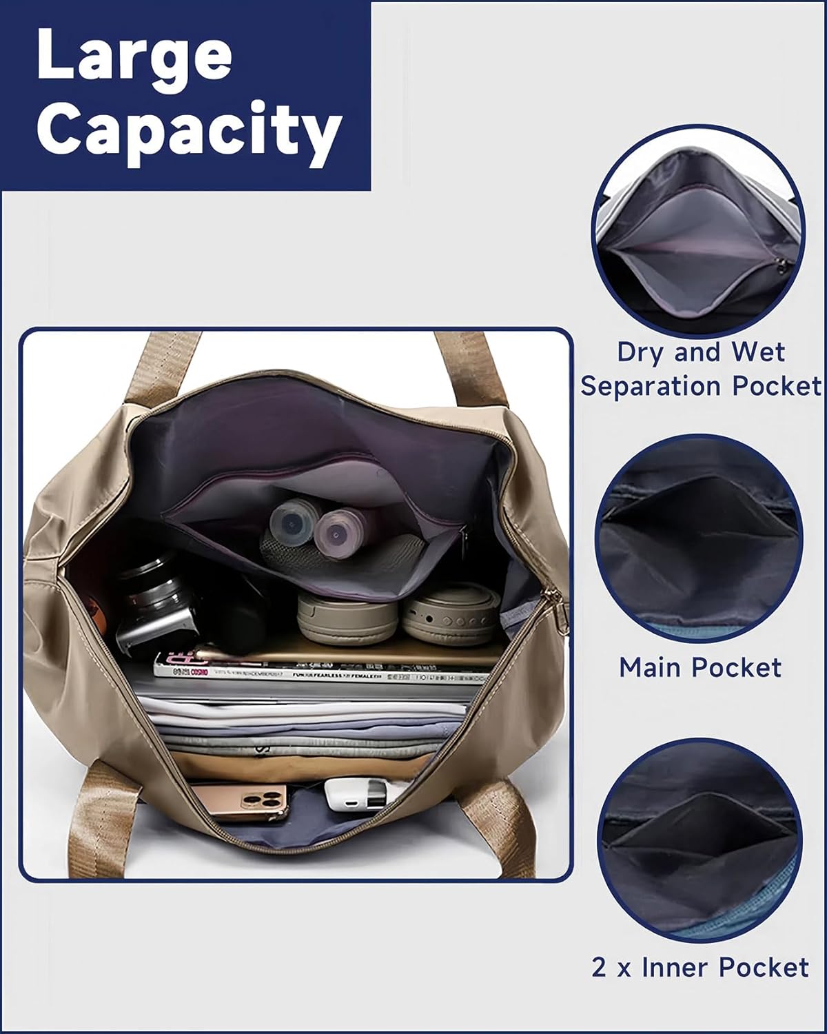 Rolling Duffle Bag with Detachable Wheels and Adjustable Shoulder Strap, Large Expandable Foldable Carry On Luggage Bag with Handle and Suitcase Sleeve, Weekender Bag for Travel Airplane 25L-55L