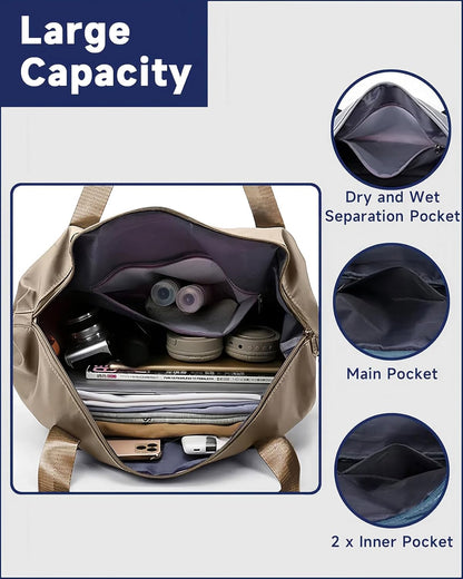 Rolling Duffle Bag with Detachable Wheels and Adjustable Shoulder Strap, Large Expandable Foldable Carry On Luggage Bag with Handle and Suitcase Sleeve, Weekender Bag for Travel Airplane 25L-55L