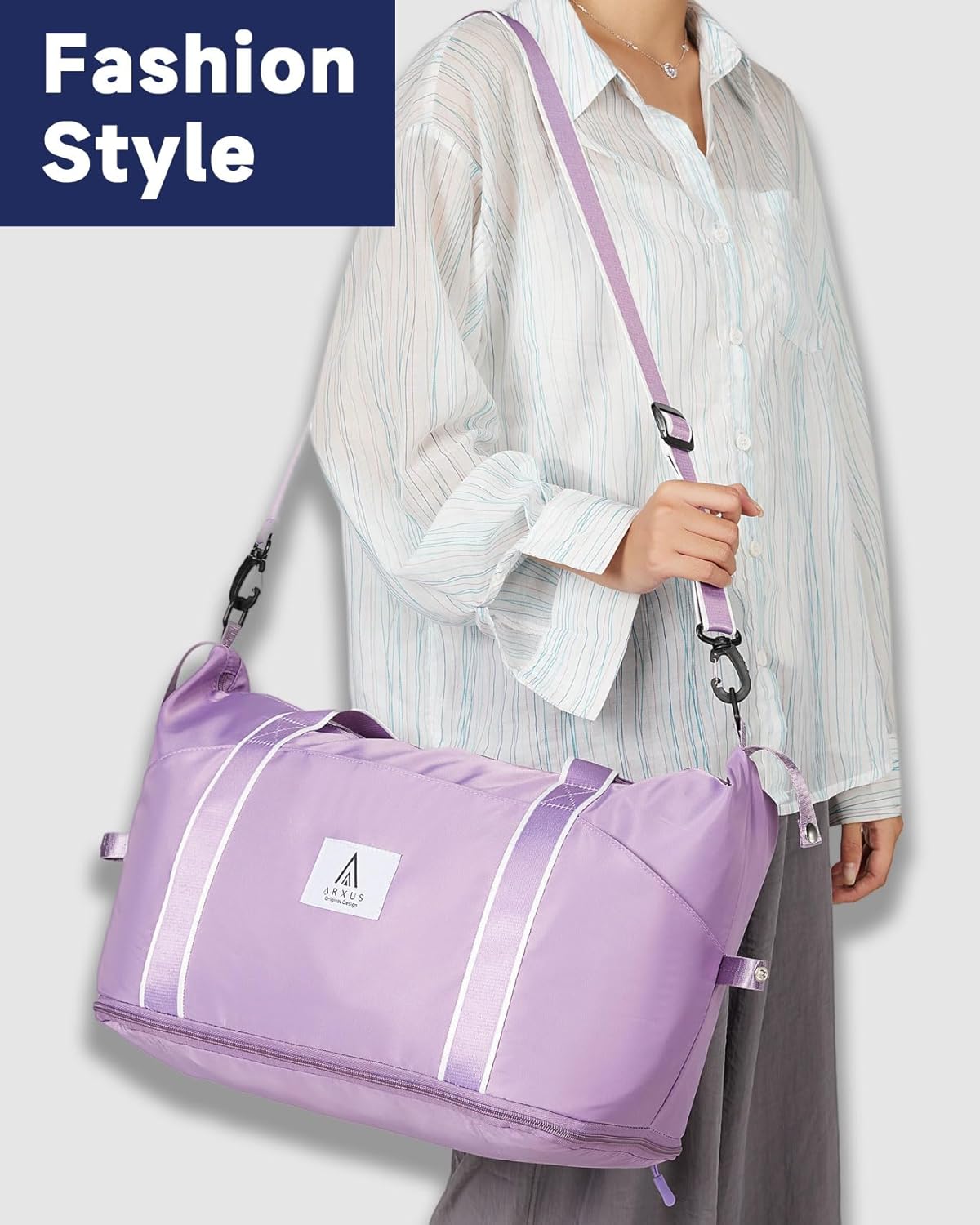 Rolling Duffle Bag with Detachable Wheels and Adjustable Shoulder Strap, Large Expandable Foldable Carry On Luggage Bag with Handle and Suitcase Sleeve, Weekender Bag for Travel Airplane 25L-55L
