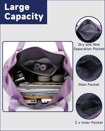 Rolling Duffle Bag with Detachable Wheels and Adjustable Shoulder Strap, Large Expandable Foldable Carry On Luggage Bag with Handle and Suitcase Sleeve, Weekender Bag for Travel Airplane 25L-55L