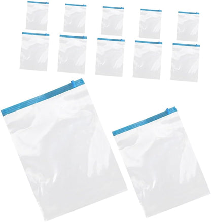 12pcs Hand Roll up Vacuum Storage Bags for Travel Suitcases, Pa+pe Space Saving Compression Bags 35x50cm 40x60cm Reusable Garment Organizer