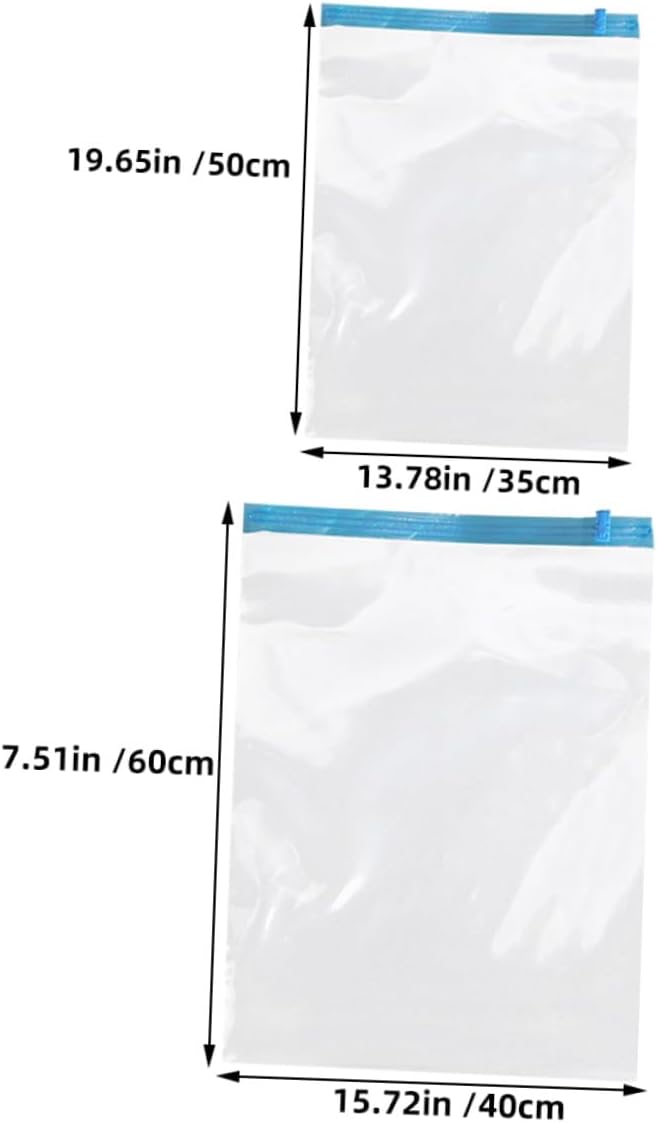 12pcs Hand Roll up Vacuum Storage Bags for Travel Suitcases, Pa+pe Space Saving Compression Bags 35x50cm 40x60cm Reusable Garment Organizer