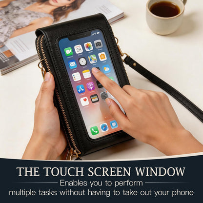Touch Screen Crossbody Phone Purse for Women Small Anti-Theft Crossbody Bag with Touchscreen Window Leather Strap 2026 Best