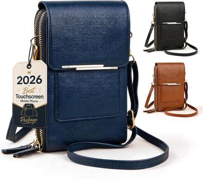 Touch Screen Crossbody Phone Purse for Women Small Anti-Theft Crossbody Bag with Touchscreen Window Leather Strap 2026 Best