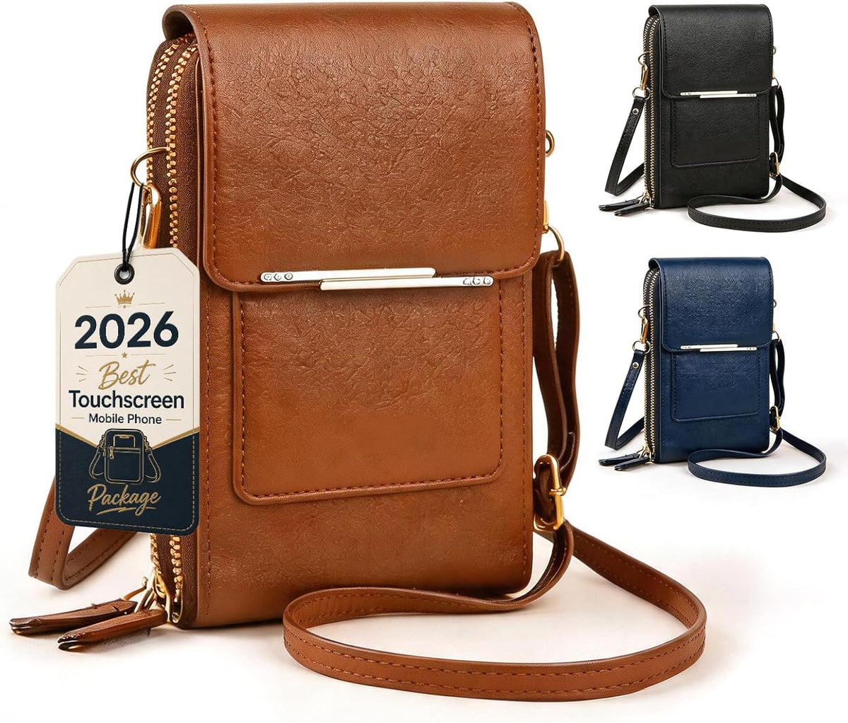 Touch Screen Crossbody Phone Purse for Women Small Anti-Theft Crossbody Bag with Touchscreen Window Leather Strap 2026 Best
