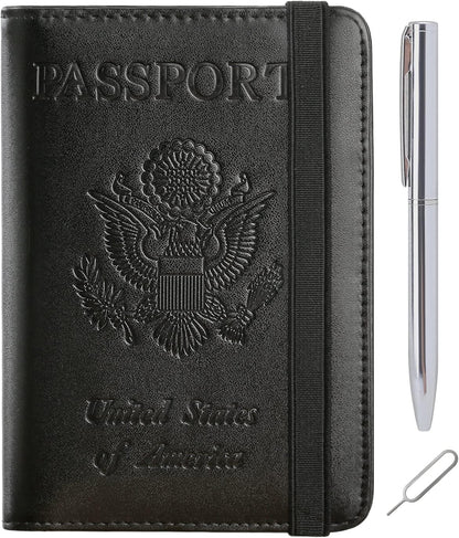 Passport Holder, Travel Essentials, Passport Cover, RFID Travel Wallet | Passport Wallet, Travel Accessories, RFID Blocking, Synthetic Leather Card Case, International Must Haves, For Women Men