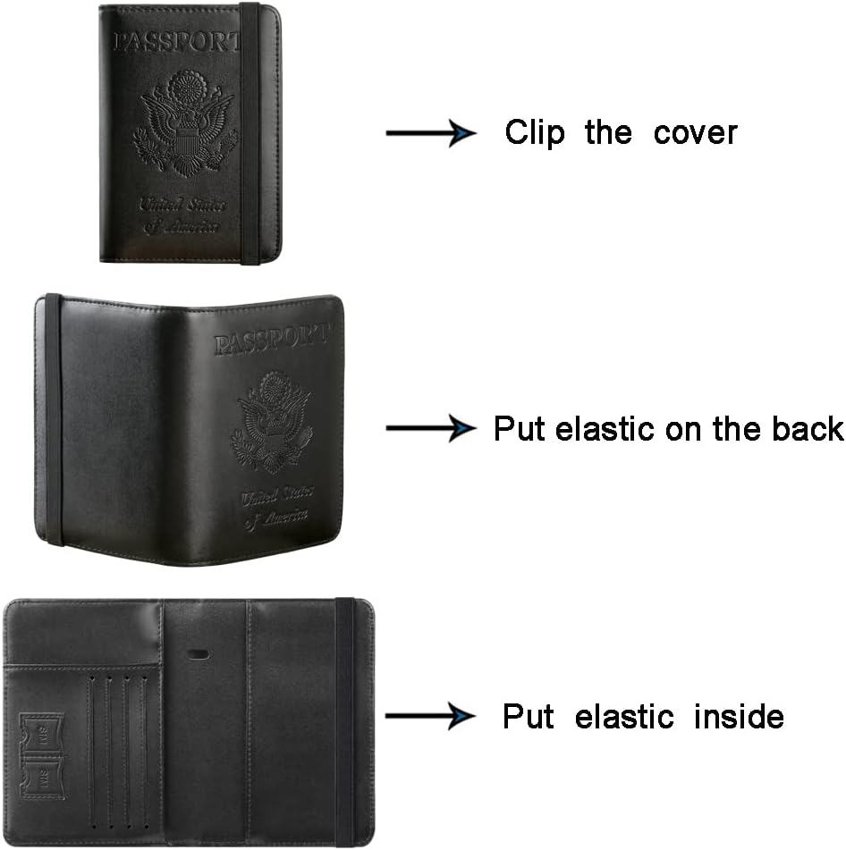 Passport Holder, Travel Essentials, Passport Cover, RFID Travel Wallet | Passport Wallet, Travel Accessories, RFID Blocking, Synthetic Leather Card Case, International Must Haves, For Women Men