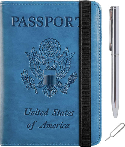 Passport Holder, Travel Essentials, Passport Cover, RFID Travel Wallet | Passport Wallet, Travel Accessories, RFID Blocking, Synthetic Leather Card Case, International Must Haves, For Women Men