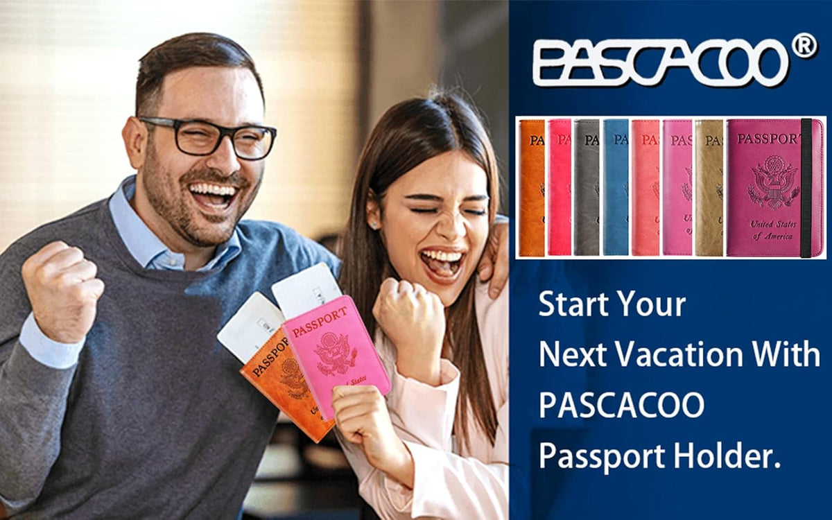 Passport Holder, Travel Essentials, Passport Cover, RFID Travel Wallet | Passport Wallet, Travel Accessories, RFID Blocking, Synthetic Leather Card Case, International Must Haves, For Women Men