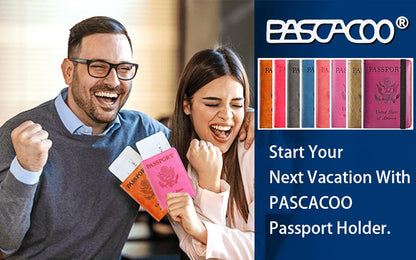 Passport Holder, Travel Essentials, Passport Cover, RFID Travel Wallet | Passport Wallet, Travel Accessories, RFID Blocking, Synthetic Leather Card Case, International Must Haves, For Women Men