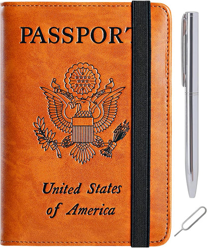 Passport Holder, Travel Essentials, Passport Cover, RFID Travel Wallet | Passport Wallet, Travel Accessories, RFID Blocking, Synthetic Leather Card Case, International Must Haves, For Women Men