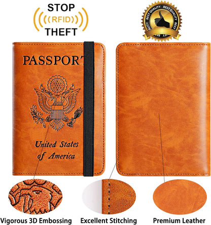 Passport Holder, Travel Essentials, Passport Cover, RFID Travel Wallet | Passport Wallet, Travel Accessories, RFID Blocking, Synthetic Leather Card Case, International Must Haves, For Women Men