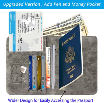 Passport Holder, Travel Essentials, Passport Cover, RFID Travel Wallet | Passport Wallet, Travel Accessories, RFID Blocking, Synthetic Leather Card Case, International Must Haves, For Women Men