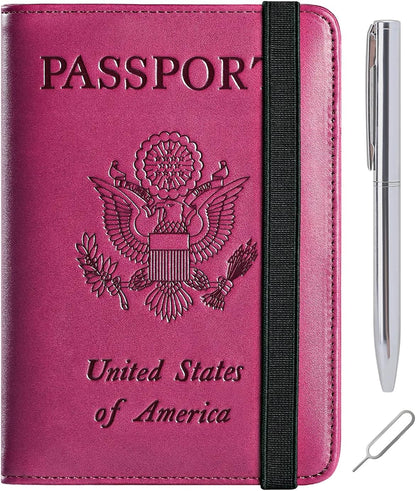 Passport Holder, Travel Essentials, Passport Cover, RFID Travel Wallet | Passport Wallet, Travel Accessories, RFID Blocking, Synthetic Leather Card Case, International Must Haves, For Women Men