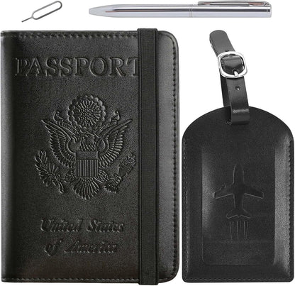 Passport Holder, Travel Essentials, Passport Cover, RFID Travel Wallet | Passport Wallet, Travel Accessories, RFID Blocking, Synthetic Leather Card Case, International Must Haves, For Women Men