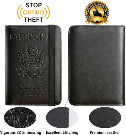 Passport Holder, Travel Essentials, Passport Cover, RFID Travel Wallet | Passport Wallet, Travel Accessories, RFID Blocking, Synthetic Leather Card Case, International Must Haves, For Women Men