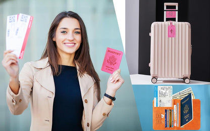 Passport Holder, Travel Essentials, Passport Cover, RFID Travel Wallet | Passport Wallet, Travel Accessories, RFID Blocking, Synthetic Leather Card Case, International Must Haves, For Women Men