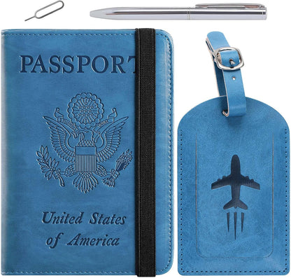 Passport Holder, Travel Essentials, Passport Cover, RFID Travel Wallet | Passport Wallet, Travel Accessories, RFID Blocking, Synthetic Leather Card Case, International Must Haves, For Women Men