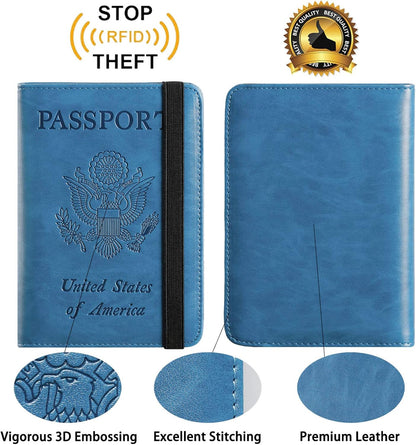Passport Holder, Travel Essentials, Passport Cover, RFID Travel Wallet | Passport Wallet, Travel Accessories, RFID Blocking, Synthetic Leather Card Case, International Must Haves, For Women Men