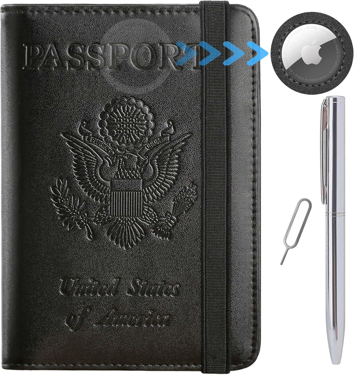 Passport Holder, Travel Essentials, Passport Cover, RFID Travel Wallet | Passport Wallet, Travel Accessories, RFID Blocking, Synthetic Leather Card Case, International Must Haves, For Women Men