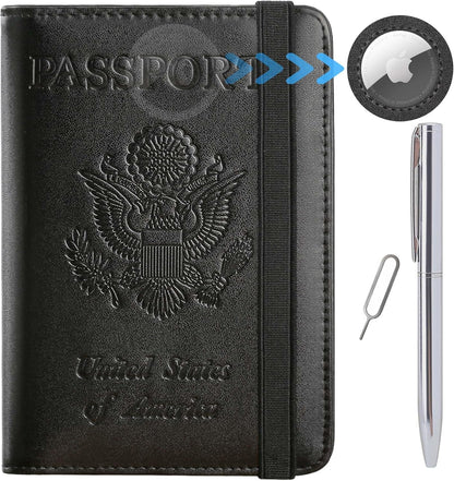 Passport Holder, Travel Essentials, Passport Cover, RFID Travel Wallet | Passport Wallet, Travel Accessories, RFID Blocking, Synthetic Leather Card Case, International Must Haves, For Women Men